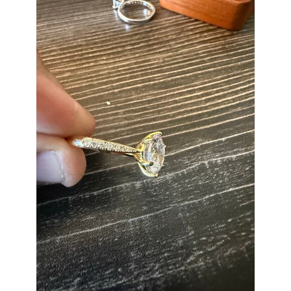 Dainty Life Gold and Silver Moissanite Diamond Ring Bundle - Picture 4 of 6